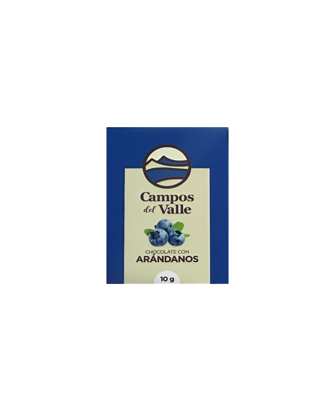 Chocolate con Arándanos al 60% Cacao 10g.