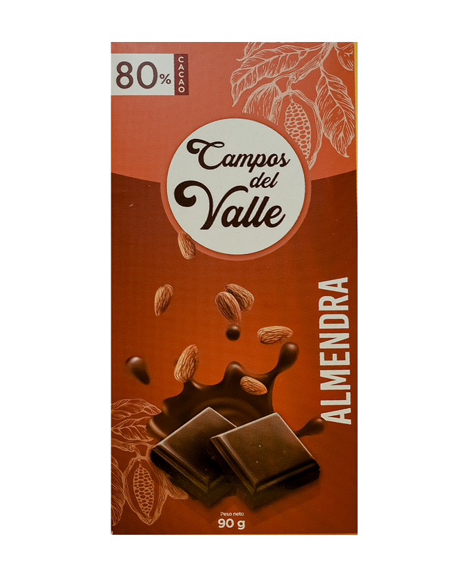 Chocolate con Almendras al 80% Cacao