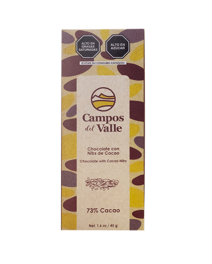 Chocolate con Nibs de Cacao al 73% Cacao